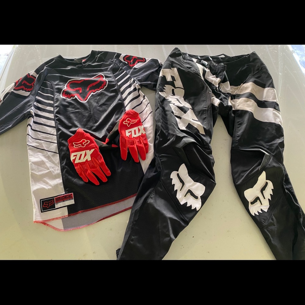 FOX Racing Bundle: jersey, pants, gloves